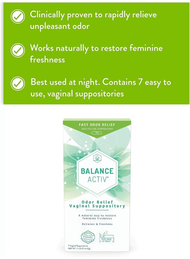 Balance Activ | Odor Relief Vaginal Suppository for Women | Works Naturally to Rapidly Relieve Unpleasant Odor and Restore Feminine Freshness - Image 2